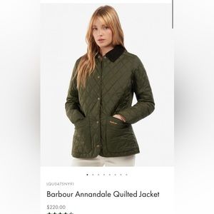 BARBOUR Olive Annandale Quilted Jacket